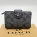 Coach Bags | Coach Signature Medium Corner Zip Wallet | Color: Black/Gray | Size: Medium