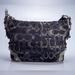 Coach Bags | Coach Signature Carly Optic Shoulder Bag - Black And Grey With Plum Lining | Color: Black/Gray | Size: Os