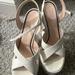 Gucci Shoes | Gucci White Heels | Color: Silver/White | Size: 8