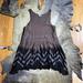 Free People Dresses | Free People Grunge Fairy Boho Lace Ombre Brown And Black Slip Dress Size S | Color: Black/Brown | Size: S