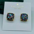 Kate Spade Jewelry | Kate Spade Earrings Kate Spade Square Color Glitter Stud Earrings | Color: Gold | Size: Os