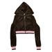 Lilly Pulitzer Tops | Brown Velour Cropped Zip Up Hoodie | Color: Brown | Size: S