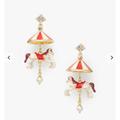 Kate Spade Jewelry | Kate Spade New York Vintage Crystal & Enamel Carousel Drop Earrings New | Color: Red/White | Size: Os