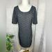 Free People Dresses | Free People Lady Pucker Scoop Back Textured Mini Dress In Black Sz L | Color: Black/Gray | Size: L