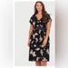 Torrid Dresses | Guc Torrid Midi Challis Button Front Black Floral Tie Back Dress Size 2x | Color: Black/Pink | Size: 2x