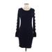 Kensie Cocktail Dress - Sweater Dress: Blue Dresses - New - Women's Size Medium