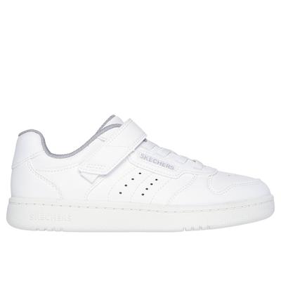 Skechers Boy's Quick Street Sneaker | Size 11.5 | White | Synthetic/Textile | Machine Washable