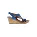 Style&Co Wedges: Blue Print Shoes - Women's Size 9 - Open Toe