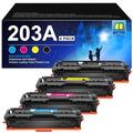 RUDGUZ 203A Toner Compatible with HP 203A 203X CF540X CF540A for HP M281fdw Toner for HP Color Laserjet Pro M254dw M254nw M281fdn M280nw M281cdw M254dn (Black Cyan Yellow Magenta, Pack of 4)