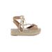 Kurt Geiger Sandals: Espadrille Platform Boho Chic Tan Print Shoes - Women's Size 38 - Open Toe