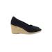 Chaps Wedges: Black Print Shoes - Women's Size 9 - Open Toe