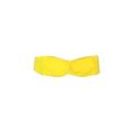 Carmen Marc Valvo Swimwear Swimsuit Top Yellow Print Sweetheart Swimwear - Women's Size X-Small