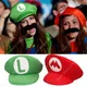 Chapeau de cosplay de dessin animé Super Mario Bros Luigi jeu classique figurine d'anime