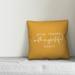Winston Porter Donegal Give Thanks w/ a Grateful Heart Throw Pillow Cover Polyester/Polyfill blend in Yellow | 16" x 16" | Wayfair