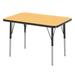Marco MG Series Adjustable Height Rectangular Activity Table Wood/Metal in White/Brown | 24" H x 60" L x 36" W | Wayfair MG2247-50-ABLK
