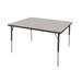 Marco MG Series Adjustable Height Rectangular Activity Table Laminate/Wood/Metal in White/Brown | 24" H x 48" L x 36" W | Wayfair MG2246-77-ABLK