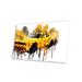 Williston Forge Car 2018 Dodge Challenger SRT Hellcat Widebody On by Sissy Angelastro Painting in Black/Yellow | 16 H x 24 W x 0.25 D in | Wayfair