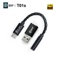 BGVP T01s adattatore USB DAC AMP Type-C/Lightning a 2.5/3.5/4.4mm cavo Audio Hi-Res amplificatore