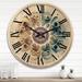 Designart "Soft Colored Cymatics Mandala VII" Modern Geometric Oversized Wood Wall Clock