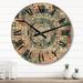 Designart "The Great Mystery Vintage Mandala Illustration II" Modern Geometric Oversized Wood Wall Clock