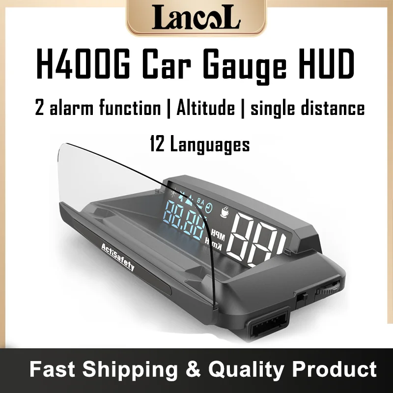 H400G Auto Gauge HUD GPS System Head Up Display Auto Projektor Tachometer Mit Alarm Funktion Auto Elektronische Zubehör Image