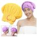 Melotizhi Dry Hair Cap Rapid Quick-Drying Absorbent Headscarf Shower Cap Coral Fleece Hair Towel Cap Hair Wrap Towels Drying Hair Turbans for Wet Hair