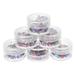 6 Boxes Nail Accessories Decorations for Art Star Glitter Sequins Eye Makeup Pentagram Plastic