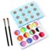 moobody Non-Toxic Water Activated Face Painting Makeup Set with 24 Natural Colors and 2 Paintbrushes