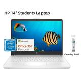 HP Stream 14 Laptop for Students Computers with Ultral Light Intel Celeron N4120(quad-core) Laptops 16GB RAM 64GB eMMc 256GB Micro SD Card 1 Year Office 365 Bluetooth WiFi Windows 11 S White