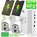 2Pcs 4MP Battery WiFi PTZ IP Camera KIT with Solar Panels 2.5inch HDD Wireless 10CH NVR CCTV System