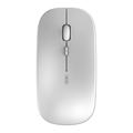 SHENGXINY Wireless Mouse Clearance Wireless Gaming Mouse Transparent Rechargeable 2.4G Bluetooth Computer Mice Electronic Competition Office Silent Mouse 3 Types Of Connection Silver