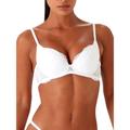 Gossard Womens Superboost Lace Padded Plunge Bra - White Polyamide - Size 42E