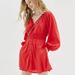 Urban Outfitters Dresses | Nwt Urban Red Holiday Long Sleeve Mini Dress Size Small | Color: Red | Size: S