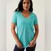 Athleta Tops | Athleta Blue Breezes Scoopneck V Tee T-Shirt Active Athletic | Color: Blue | Size: M