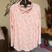 Lularoe Tops | Nwt Lularoe Valentina Sz 2xl Button Down Shirt | Color: Orange/White | Size: 2x