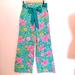 Lilly Pulitzer Pants & Jumpsuits | Lilly Pulitzer Pants Nwot Wide Leg Lazy Paisley Palazzo Size 4 Cotton | Color: Blue/Pink | Size: 4