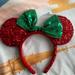 Disney Accessories | Disney Parks Red And Green Christmas Sequin Ear Headband | Color: Green/Red | Size: Os
