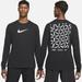 Nike Shirts | Nike Dri Fit Cotton Mens Long Sleeve Training Gym Shirt Black Xl | Color: Black/White | Size: Xl
