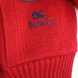 Burberry Sweaters | Men’s Vintage Burberry Prorsum Buttons Suede Patches 100% Wool Cardigan Xl | Color: Blue/Red | Size: Xl