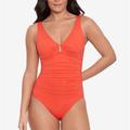 Ralph Lauren Swim | Lauren Ralph Lauren Ring Over The Shoulder One Piece Swimsuit Size 6 Nwot | Color: Orange | Size: 6