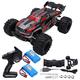 Fockety 1:16 Scale RC Car, 2.4G Remote Control All Terrain Off Road Monster Truck, 4WD 30 Km/H High Speed Rechargeable RC Car Toy Vehicle with LED Headlights and Batteries, RC Drift