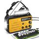 Wind Up Radio,8000mAh Emergency Radio,Hand Crank Solar Radio,AM/FM Radio with 3-Mode Flashlight,2-Mode Reading Lamp,SOS Alarm,with USB Phone Charger,for Emergency Outdoor