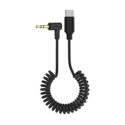 Comica Audio CVM-D-UC II 3.5mm TRS to USB-C Coiled Audio Adapter Cable with ADC Chip (2' CVM-D-UC II