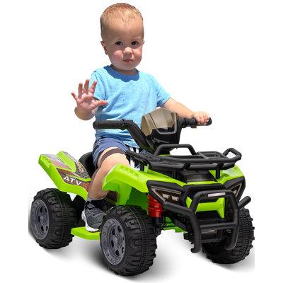 Outfunny 6V Ride on ATV, Ride on Toy 4 Wheeler for Toddlers | 17.7 H x 16.5 W x 27.6 D in | Wayfair OFJC913USGR1-SJ311171