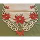 Red Green Gold Poinsettia Embroidery Oblong Long Table Runner cutwork decoration kitchen Dining Christmas White Base Cloth Rectangular