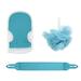 Exfoliating Back Scrubber Exfoliating Glove and Bath Sponge Set for Shower (3 Pieces) Body Scrubber for Men and Women Scrubber Can Deep Clean and Massage Your BodyNordic Blue