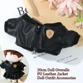 Kleidung Puppe Overalls für Idol Puppen Pu Lederjacke 20cm Puppe Overalls Puppe Outfit Zubehör