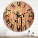 Designart "Paradise City Vintage Boho Chic Minimalism I" Modern Geometric Oversized Wood Wall Clock