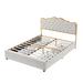 Full Solid Wood Ribs Slat Support Platform Metal Storage Bed Frame w/ 4 Drawers Light Gray Sponge Soft Bag Backrest Sleeping Bed