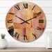 Designart "Paradise City Vintage Boho Chic Minimalism II" Modern Geometric Oversized Wood Wall Clock